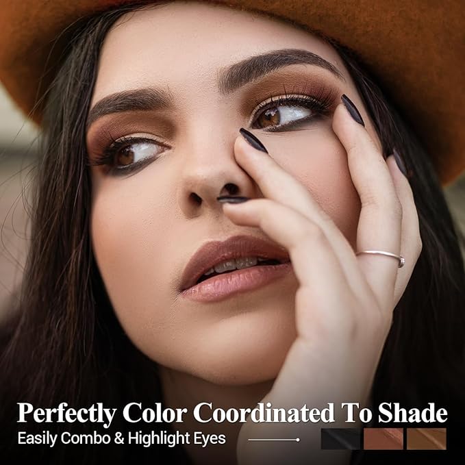 Neutral Eyeshadow Stick Makeup Set, Matte Cream Eye Shadow Eyeliner Brightener Pencil Crayon - Classic 6PCS A001