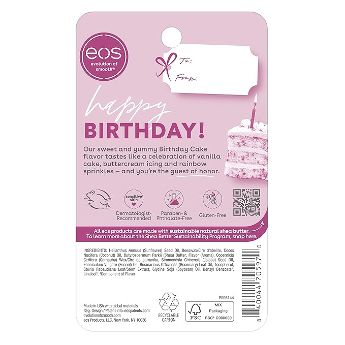 eos Natural Shea Lip Balm- Birthday