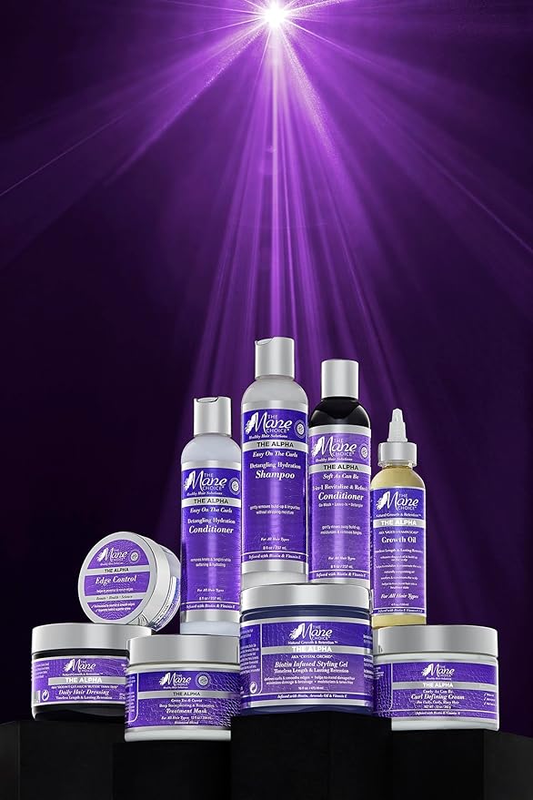 The Mane Choice The Alpha Easy On The Curls Hydration Curly Hair Conditioner, Nourishing Detangling Conditioner Enriched with Biotin & Vitamin E, Sulfate & Paraben-Free, 16 oz