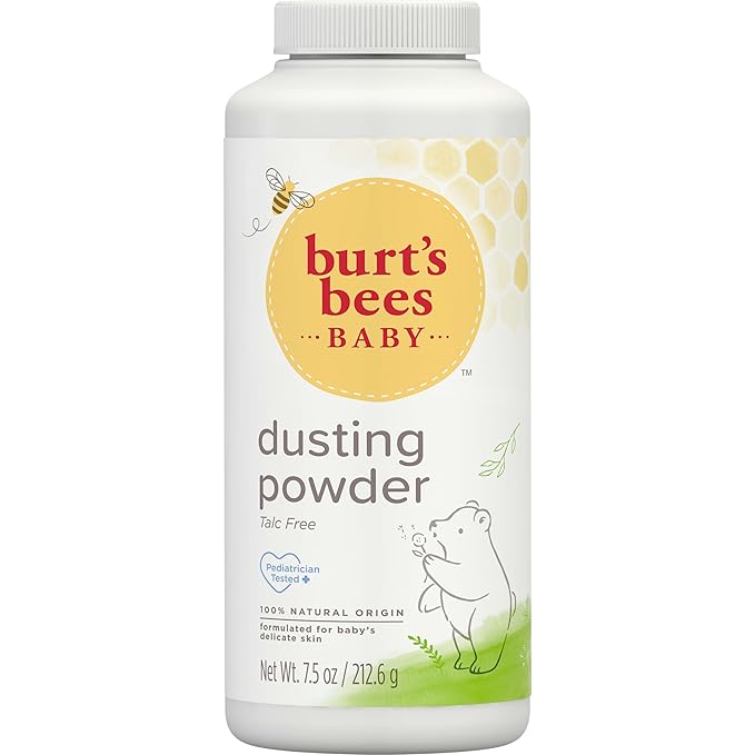 Burt's Bees Baby Dusting Powder, Mothers Day Gifts, Talc Free and Hypoallergenic for Safe and Gentle Comfort, 100% Natural Origin, Pediatrician Tested, 7.5 Oz