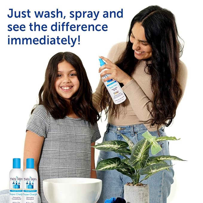 Fairy Tales Tangle Tamer Static Free Detangling Spray - Detangler Spray for Kids - Paraben Free, Sulfate Free, Gluten Free, Nut Free - 12 oz (2 pack)