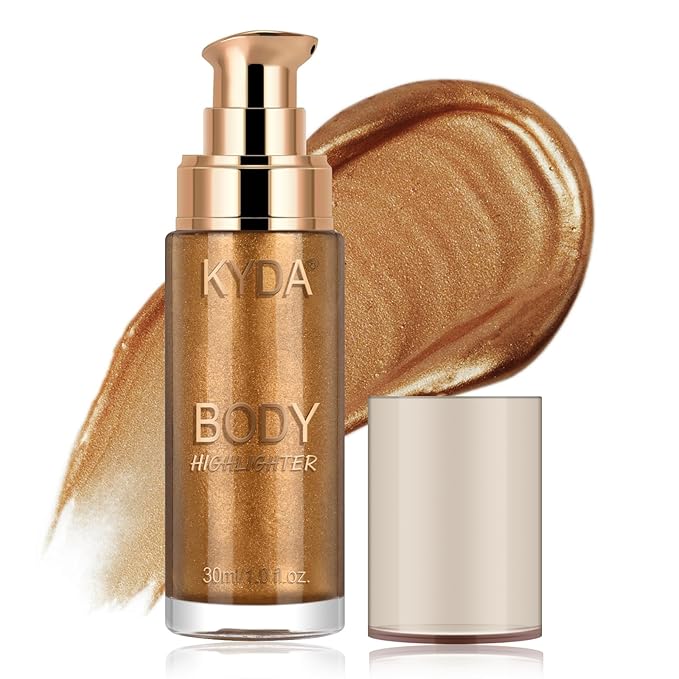 Body Shimmer Oil,Liquid Glow Illuminator Body Luminizer Glow Fl Oz#103