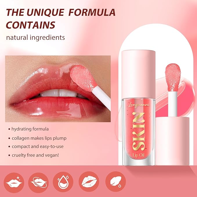 Lipstick Primer Jolilab Fruit Lip Oil,Hydrating Lip Glow Oil,Hydrating