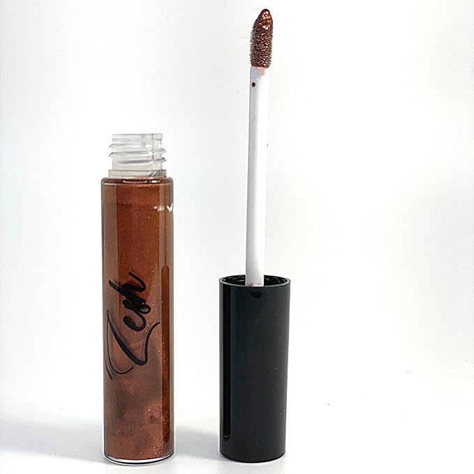 Zesh Cocoa Shine Lip Gloss - Enriched with antioxidant vitamin E and natural vanillin extract, 7g, Made in Canada