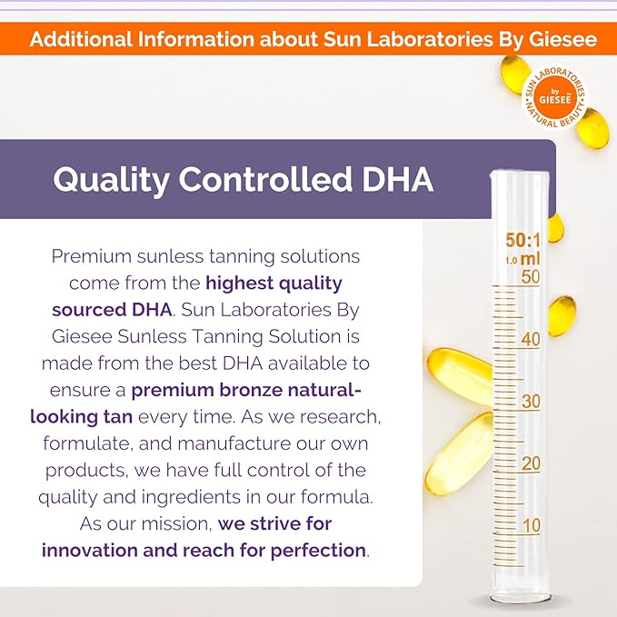 Sun Laboratories By Giesee Ultra Dark Spray Tan Solution 1 Gallon - Self Tanner Spray Bottle Kit with Tanning Lotion, Face Tanner, and Non-Toxic Tanning Lotion, Ideal for Sunless Tanning