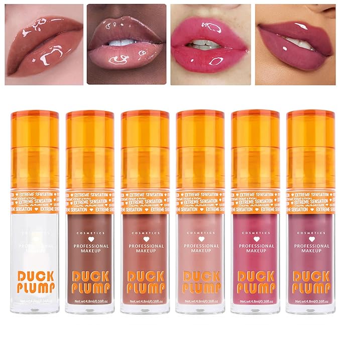 Super Lustrous Lip Oil, Non-Sticky, Hydrating, Hypoallergenic, Waterproof, High Shine Finish (02# Warm Nude)