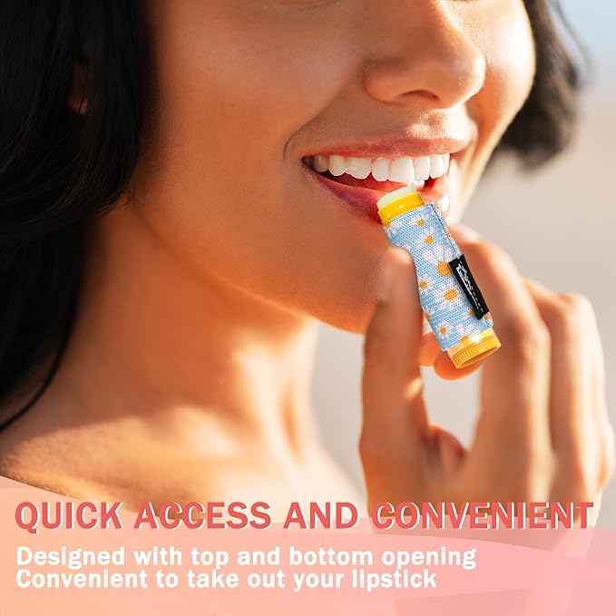 WK IEASON 8PCS Lip Balm Holder Keychain Bulk Gloss