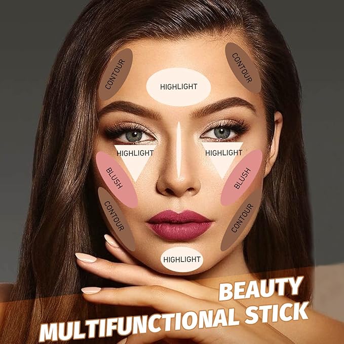 Contour Beauty Wand,Liquid Highlighter Makeup Wand, Face Blush White Highlight