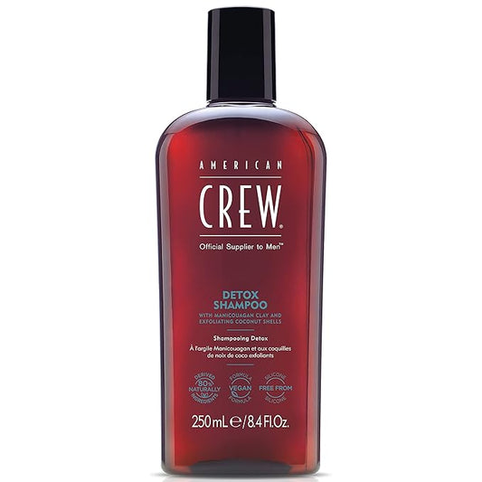 American Crew Detox Shampoo for Men, Naturally Derived, Vegan Formula, Citrus Mint Fragrance, 8.45 Fl Oz