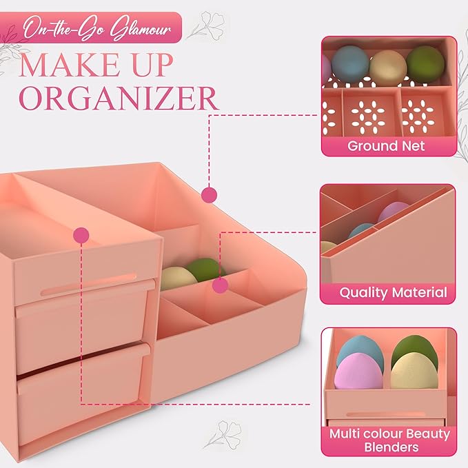 Makeup organizer countertop with 4