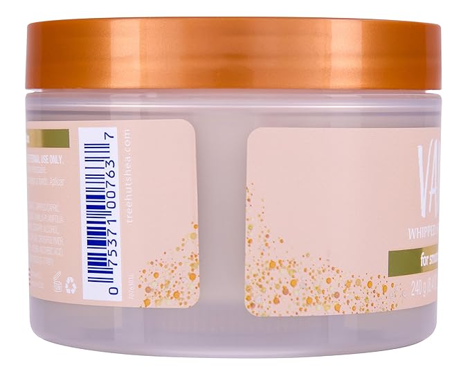 Tree Hut Vanilla Whipped Shea Body Butter | Long-lasting Hydration Leaves Skin Feeling Soft & Moisturized | Lightweight | Nourishing Essential Body Care | 8.4 fl oz.
