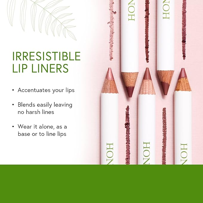 Honeybee Gardens Irresistible Lip Liner In Charisma, Matte Medium Warm Berry Color, Long-Lasting, Gluten-Free, Vegan, 0.04 oz