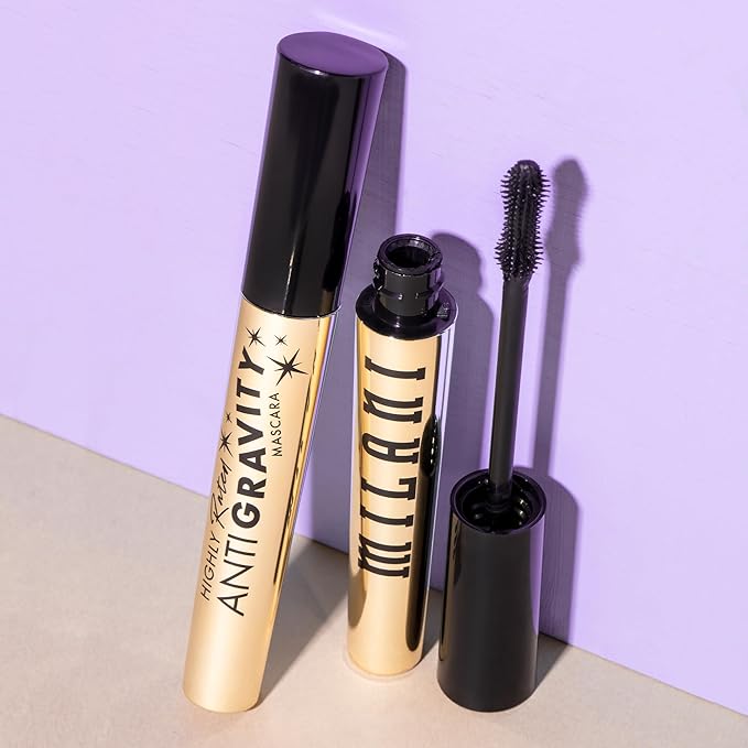 Milani Mascara Volume and Length, Highly Rated Anti-Gravity Black Shade with Castor Oil and Molded Hourglass Shaped Lash Coating Mascara Wand - 2 Pack