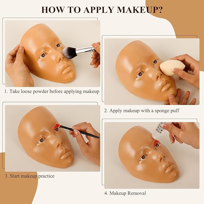 Make Up Practice Face, Face Painting Mannequin Head