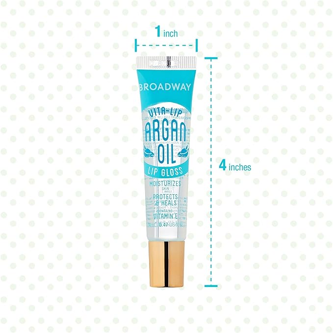 Ruby Kisses Broadway Vita-Lip Clear Lip Gloss (8 Pack), Ultra-Hydrating & Soothing Formula with Vitamins, High-Shine Non-Sticky Finish Lip Balm with Mint, Rosehip, Coconut, Mango, Argan, Honey, Shea