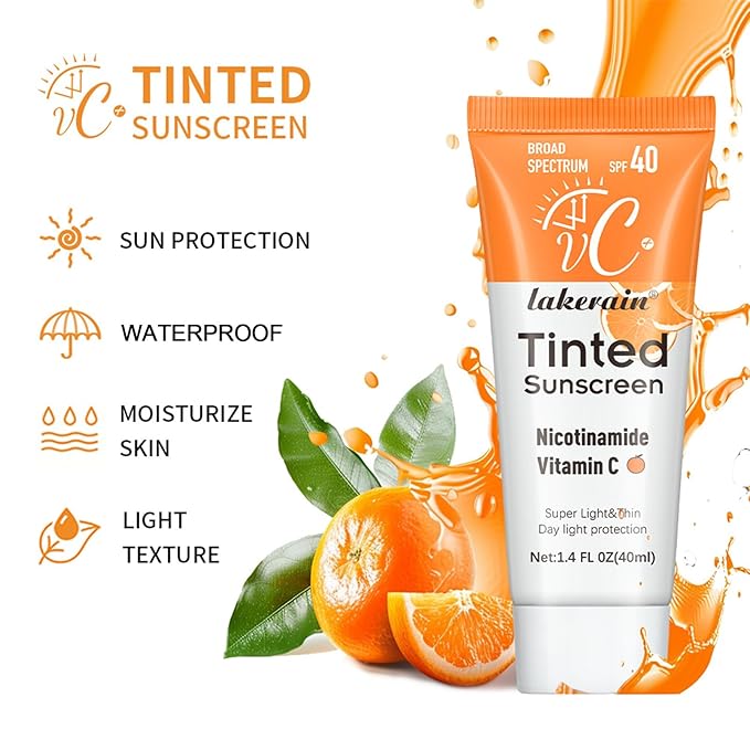 Restore Tint-ed-Face Sunscreen SPF 40丨Hydrating Sunscreen for Face with Vitamin C丨Facial Sunscreen Moisturizing Lightweight, No Sticky Travel Size Long Lasting Protection Face and All Body 1.4 Fl Oz