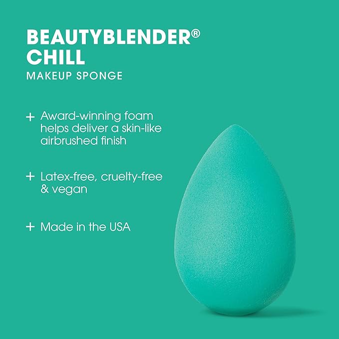 Beautyblender® | Chill Blender Makeup Sponge | Blend Liquid Foundations, Powders and Creams | Streak Free Application | Vegan, Cruelty Free | Made in USA