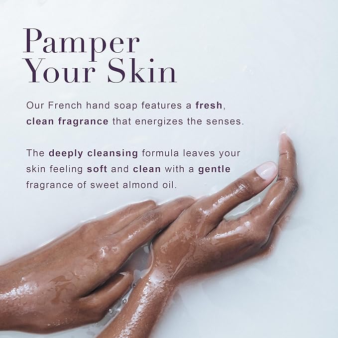 A LA MAISON French Liquid Hand Soap Refill, Provence Lemon - Natural Hand Wash Made with Essential Oils - Biodegradable, Plant-Based, Vegan, Cruelty-Free, Alcohol & Paraben Free (33.8 oz, 2 Pack)