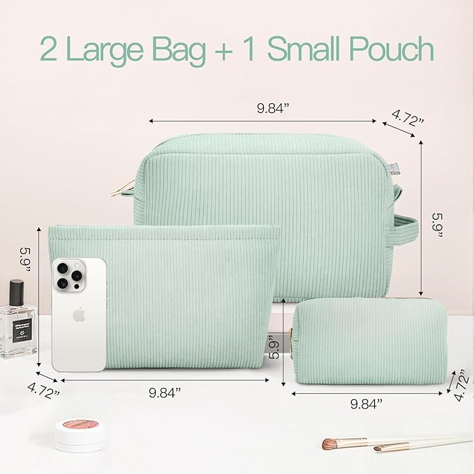 3 pieces makeup bag cosmetic
