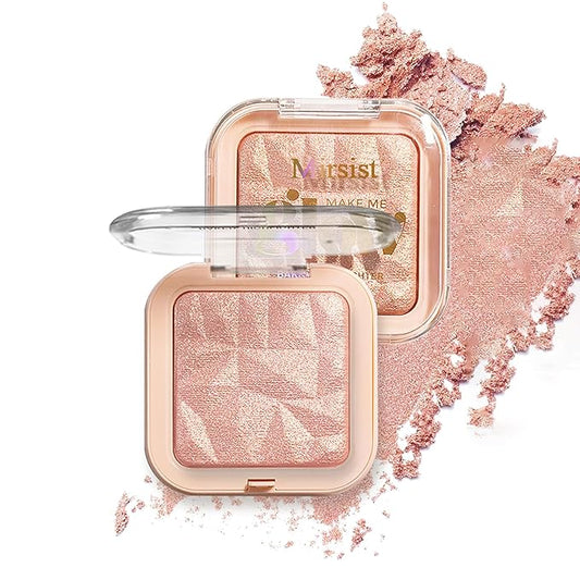 4 Colors Diamond Shimmering Powder, High Glossy Face Highlighter Eyeshadow