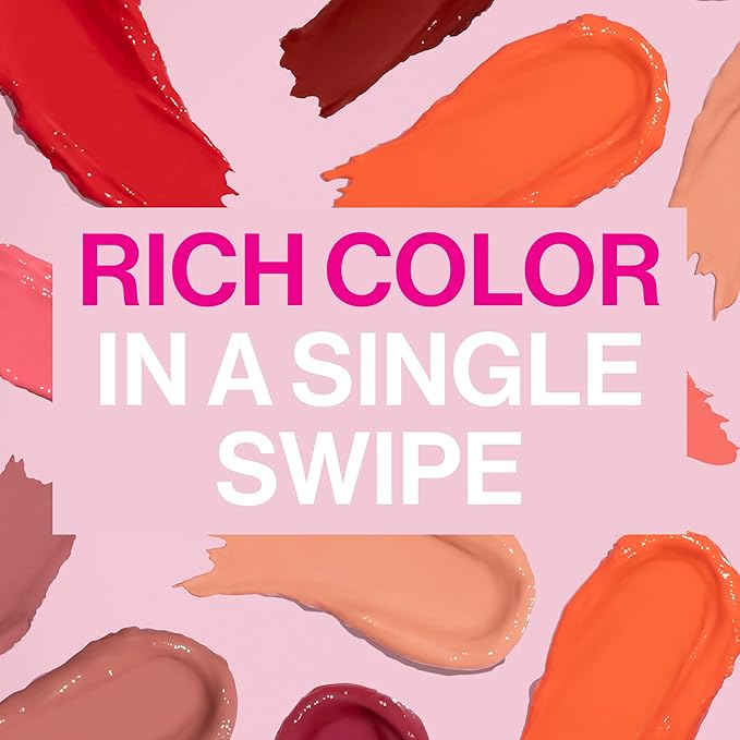 wet n wild Mega Last High-Shine Lipstick Lip Color, Infused with Seed Oils For a Nourishing High-Shine, Buildable & Blendable Creamy Color, Cruelty-Free & Vegan - Clothes Off