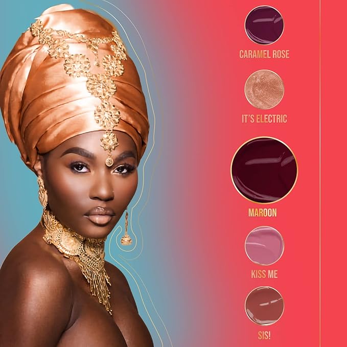 Juvia's Place Lip Gloss Reflect Maroon, Long Lasting Hydrating The Reds & Berries 0.16 oz