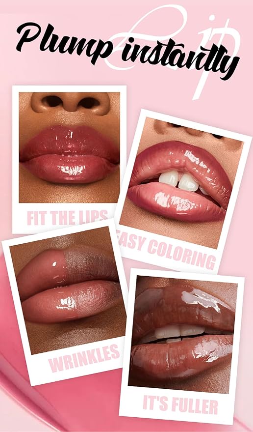 Plumping Lip Oil with Fresh Ginger Extract - Instant Fuller Lips, Ultra-Hydrating & Nourishing Glossy Lip Glow Oil, Lip Plumping Booster for Smooth, Defined Lips (#05 NUDE ILLUMINATOR, 1)