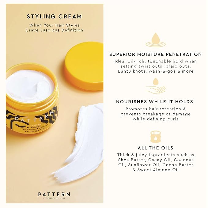 PATTERN Beauty by Tracee Ellis Ross Mini Styling Cream for Curly & Coily Hair 3 Fl Oz