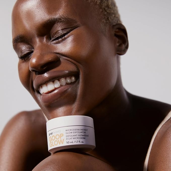 goop Beauty Microderm Face Exfoliator | At-Home Microdermabrasion with Glycolic Acid & Exfoliating Minerals | Smooths Skin Texture | Clean Face Scrub | Silicone & Paraben Free | 1.7 fl oz