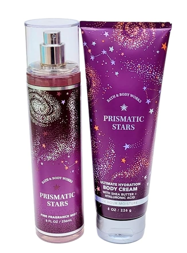 Bath and Body Works Prismatic Stars Body Cream Fragrance Mist Set