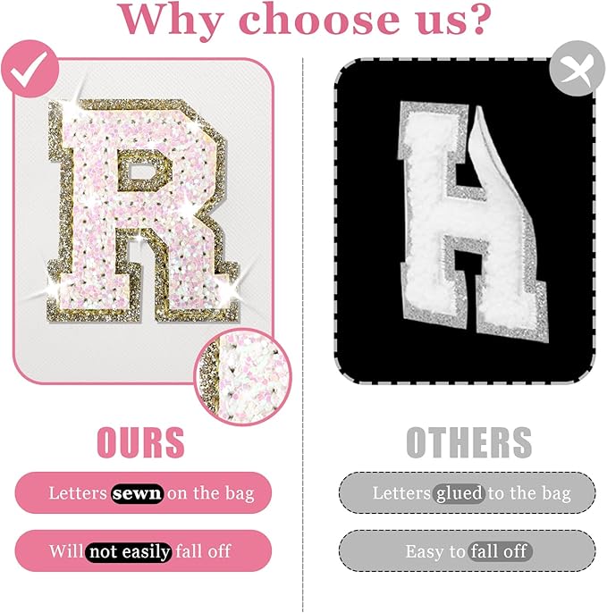 Personalized initial letter makeup bag,