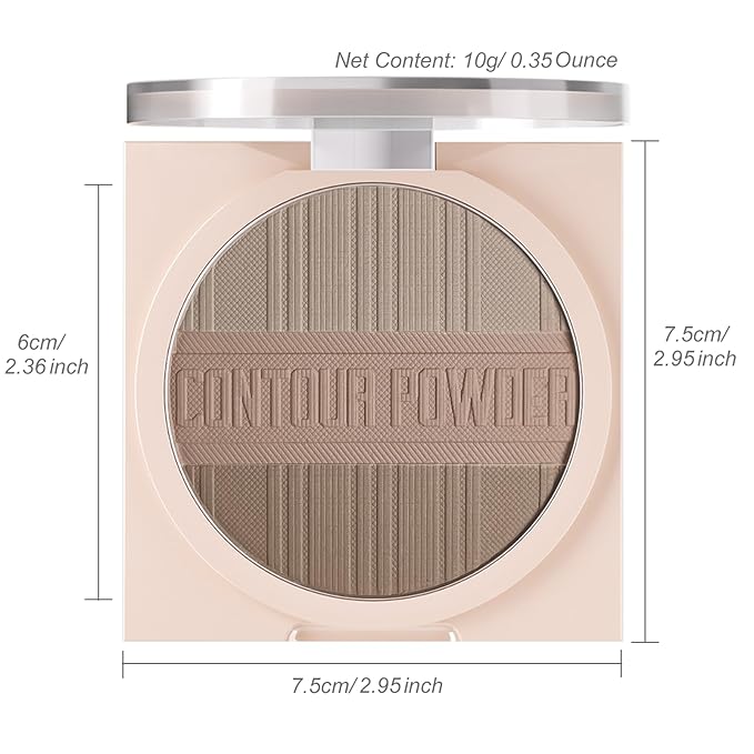 Contour Powder Makeup Palette Matte Face Sculpting Shading Grey Brown