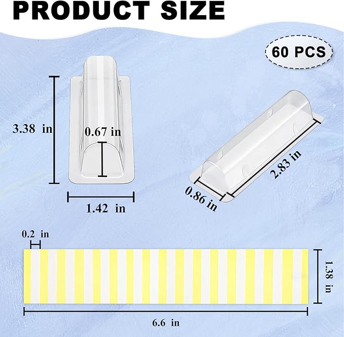 60 Pcs Lip Balm Pouches Plastic Money HolderClear Lipstick Holder Clear Plastic Domes for Gift Card DIY Crafts with Double Side Tape