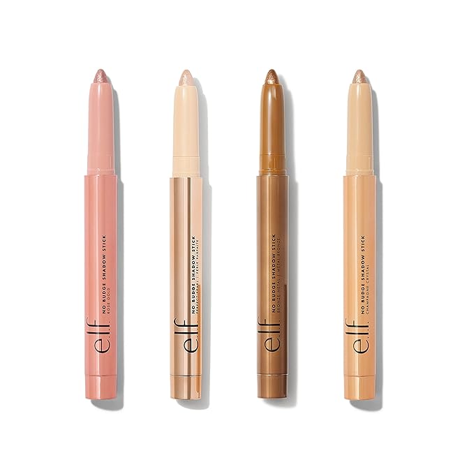 e.l.f. No Budge Shadow Stick, Long-Lasting Cream Eyeshadow Stick For High-Pigment, Metallic Color, Vegan & Cruelty-Free, Perfect Pearl