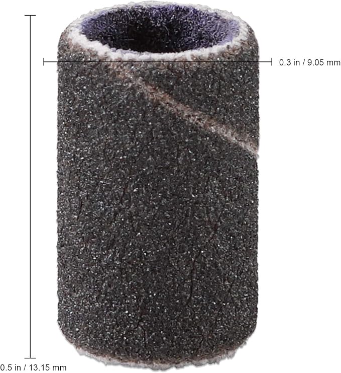 PANA 100 Pieces Nail Sanding Bands Professional Nail Manicure Great Fit for Nail Drill Bits for Acrylic Nails (240 Grit, Black)