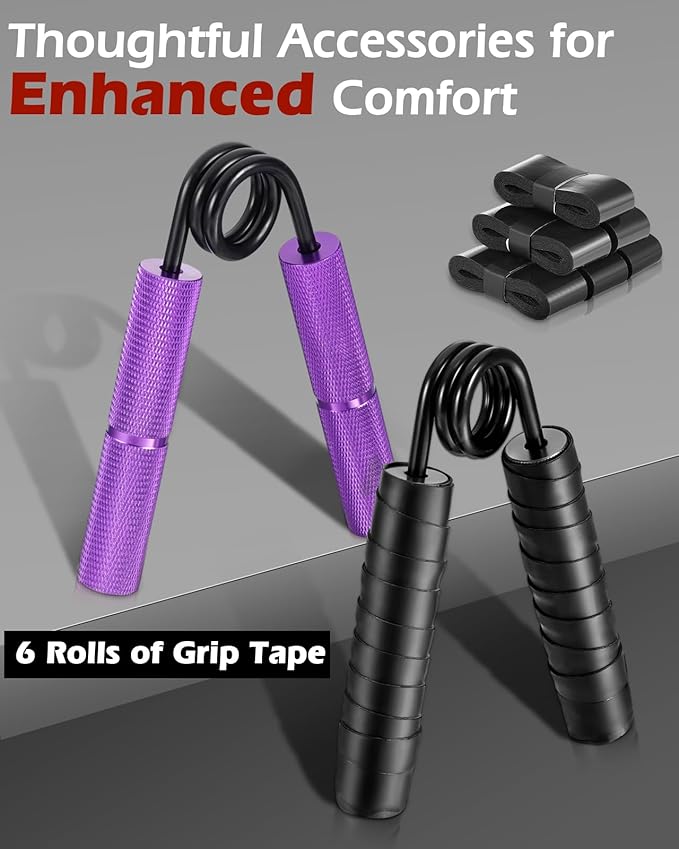 Grip Strength Trainer 6 Pack (50-350LB), No