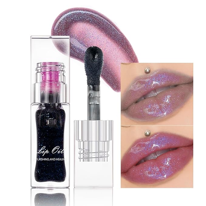 Erinde Magic Color Changing Lip Oil, Moisturizing Lip