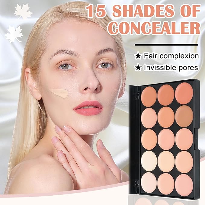 15 Colors Correcting Concealer Contour Palette,Cream Contour Makeup