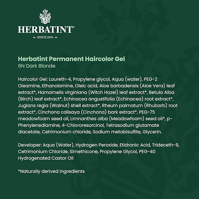 Herbatint Permanent Haircolor Gel, 6N
