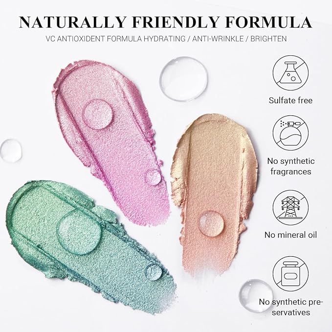 3PCS Cream Eyeshadow Stick,Pro Longwear Eyeshadow Sticks Pencils Crayon-Neon Color