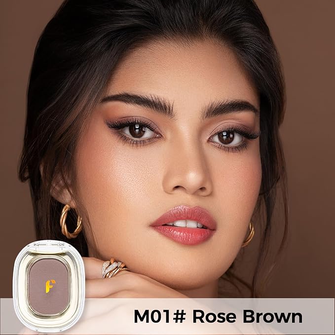 Erinde Single Light Brown Matte Eyeshadow Palette, High Pigment, Long Lasting, Intense Color, Neutral Nudes Naked Matte Pressed Powder Eye Shadow Palette