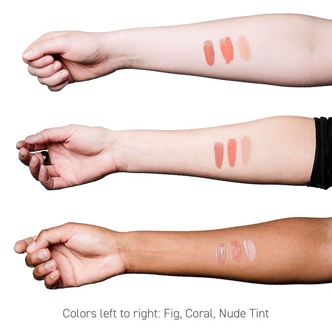 Brush On Block Sun Shine Protective Lip Oil SPF 30, Mineral Protection from UVA/UVB & Blue Light, Hydrating, Cruelty-Free, Gluten-Free, & Vegan, Coral