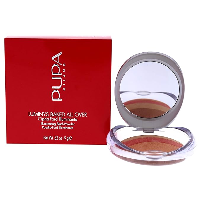 PUPA Milano Luminys Baked All Over Illuminating Blush-Powder-Moisturize Coral Stripes-0.,I0111601 32 Oz