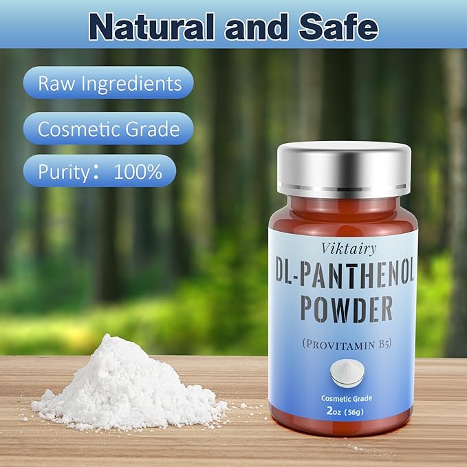 Pure DL-Panthenol Powder (, 56g), Cosmetic Grade Provitamin Soap, Lotion 2oz