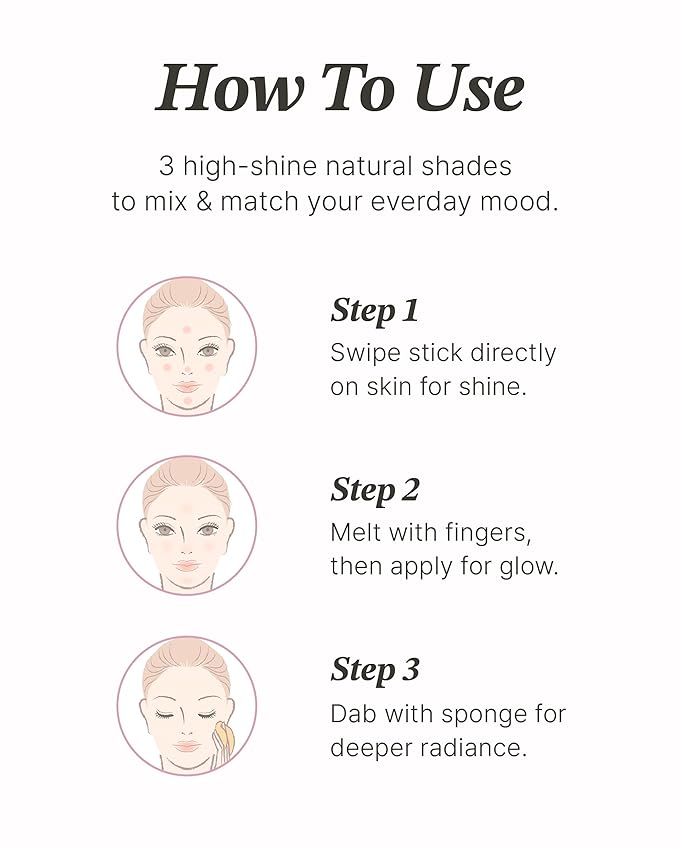 Glint Stick Highlighter (Dewy Moon, 0.24oz) - Multi-Use 0.24oz