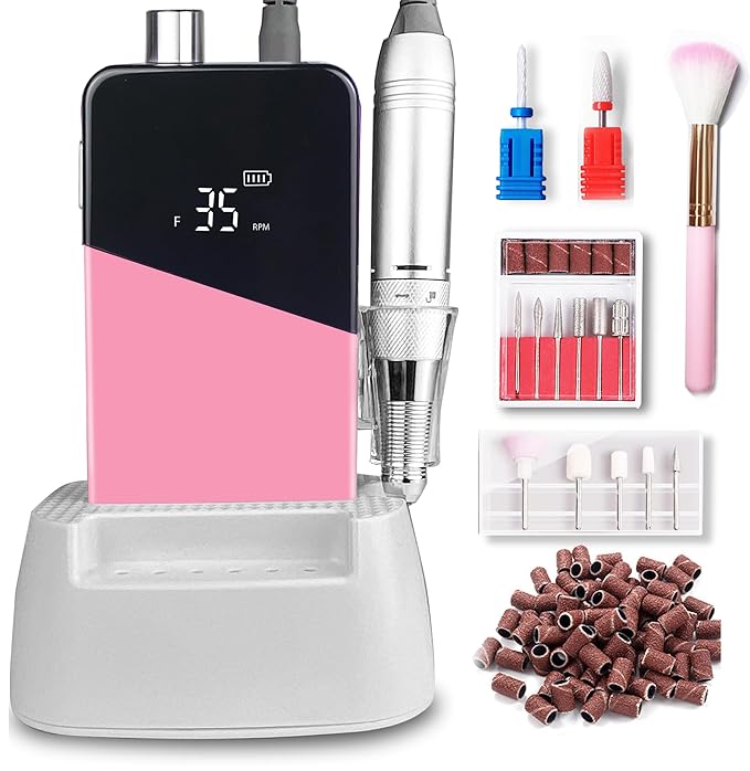 Professional Nail Drill ,OBEEGOO Rechargeable