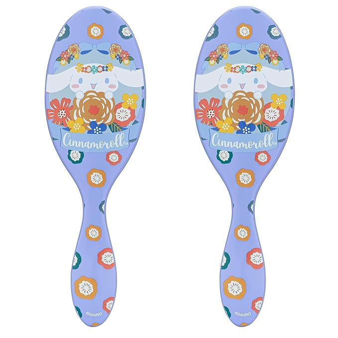 Wet Brush Hello Kitty and Friends Original Detangler Hair Brush, Cinnamaroll, Ultra-Soft IntelliFlex Bristles, Easy Detangling For All Hair Types (Wet Dry & Damaged), Women & Men (Pack of 2)