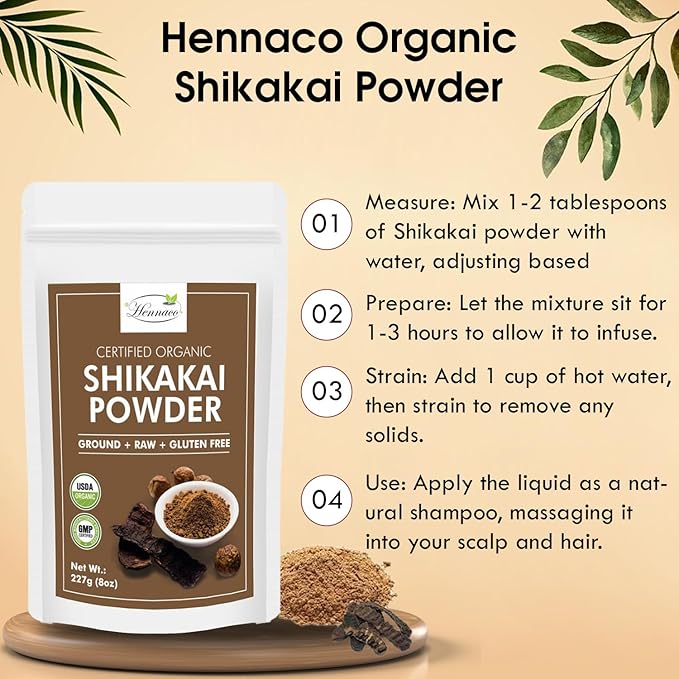 Organic Shikakai Powder| Acacia concinna Powder| Natural Hair (8 OZ) 227 G