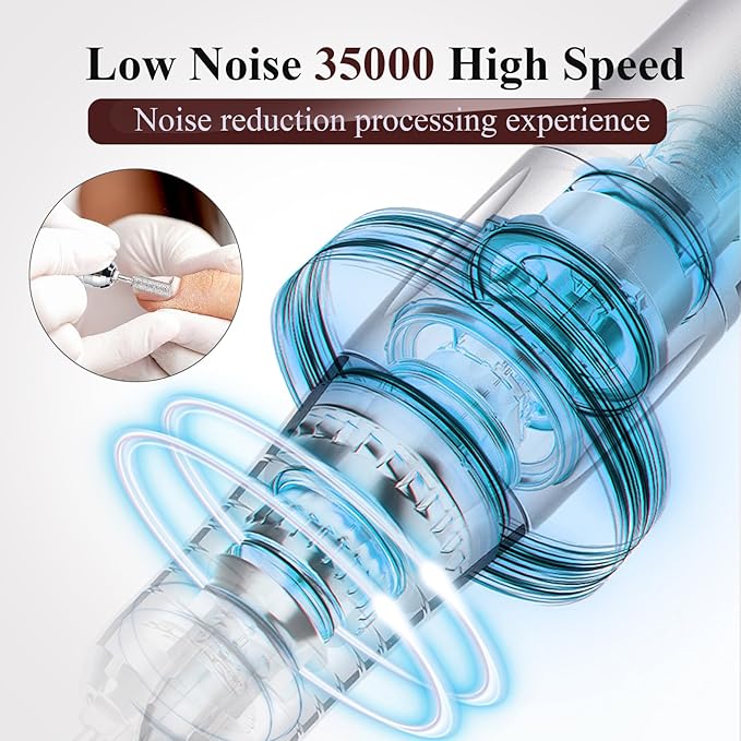 Rechargeable 35000rpm electric nail drill