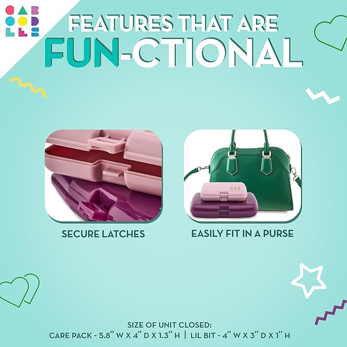 Caboodles Women's Care Pack + Lil Bit Set, Mustard+Mint, Small